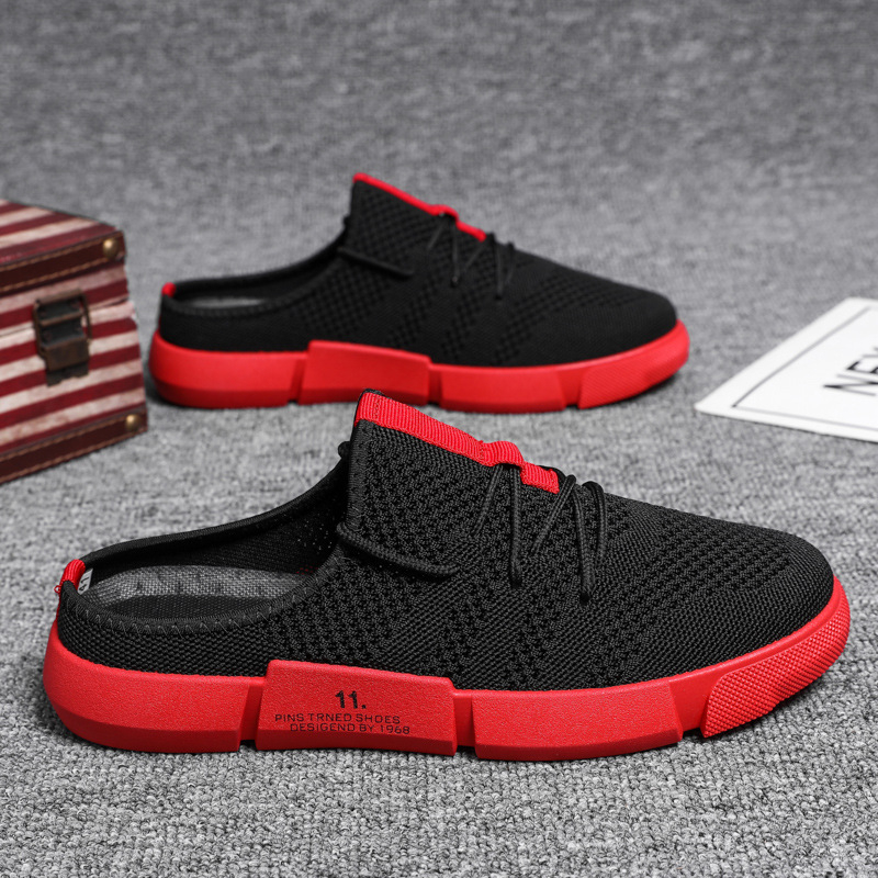 Papuci de bărbați, partea superioară din plasă respirabilă, talpă EVA antiderapantă, stil casual de vară