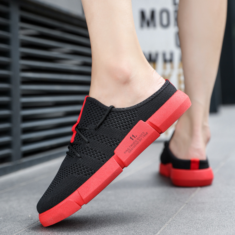 Papuci de bărbați, partea superioară din plasă respirabilă, talpă EVA antiderapantă, stil casual de vară