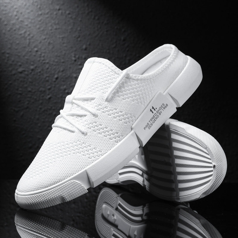 Papuci de bărbați, partea superioară din plasă respirabilă, talpă EVA antiderapantă, stil casual de vară