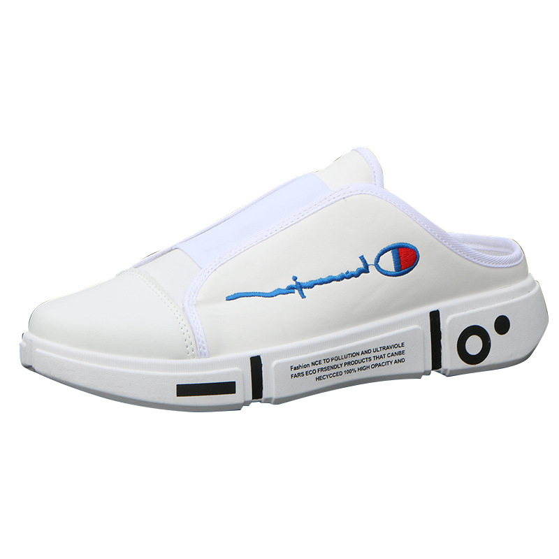 Férfi zárt orrú slip-on mules, koreai stílus, gumi talp, felsőrész műbőr, injektált talp-technológia