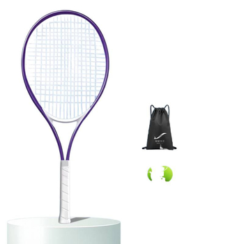 Antrenor de tenis pentru antrenament solo cu revenire prin sârmă, cadru din aluminiu, şnur din nylon, mâner G1, lovitură directă