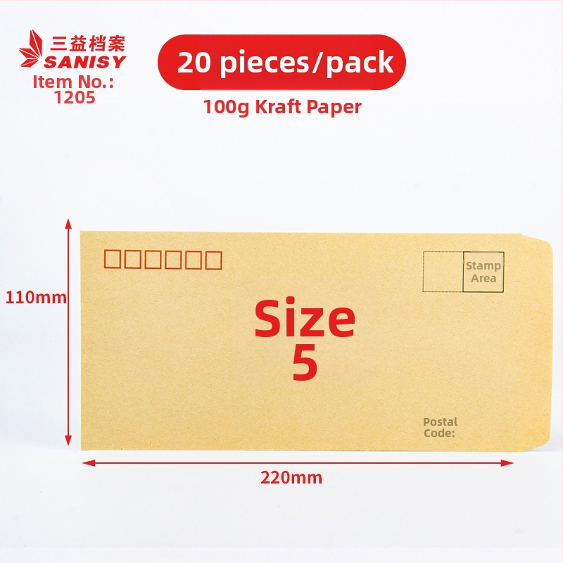 Sanyi kraftová obálka z papiera, štýl čínskej obálky, model No. 9/C4, s tlačeným logom