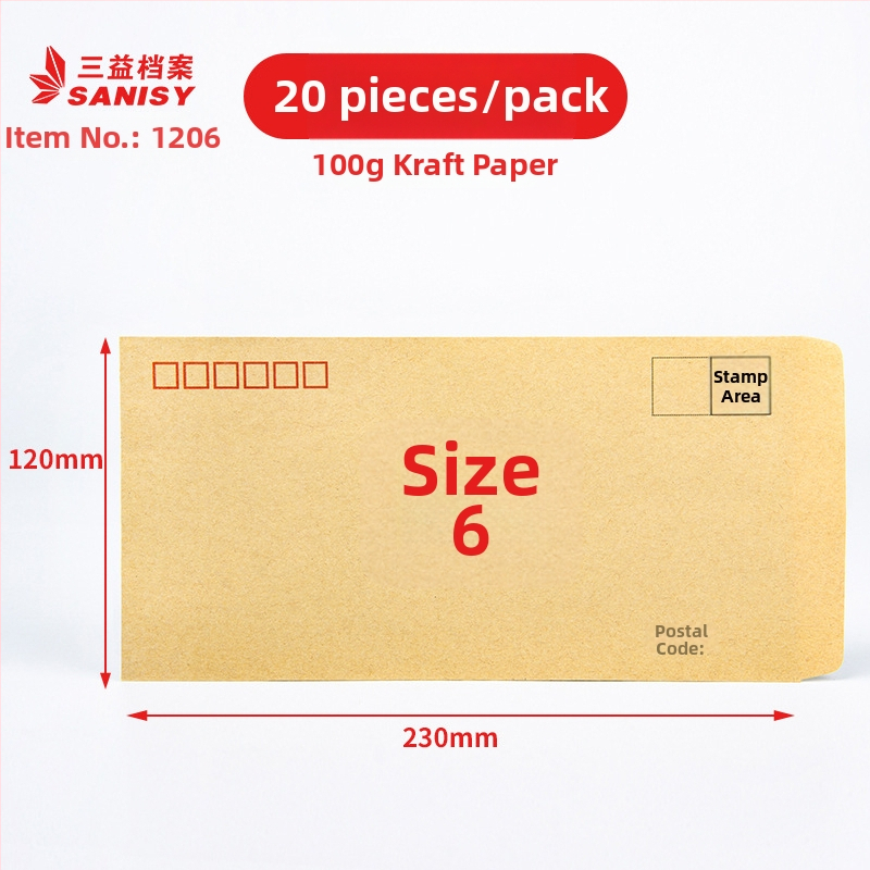 Sanyi kraftová obálka z papiera, štýl čínskej obálky, model No. 9/C4, s tlačeným logom