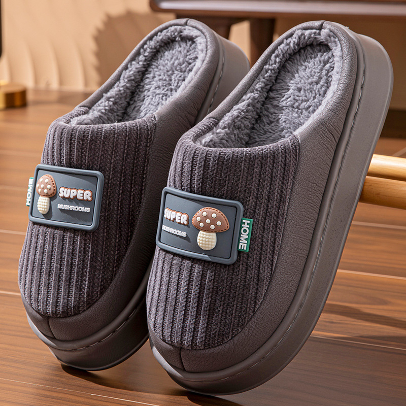 Papuci de interior pentru bărbați, partea superioară PU, talpa EVA, talpă cusută, închidere slip-on, Iarnă 2025