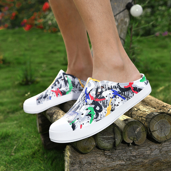 Sandale de vară unisex, respirante, cu partea superioară EVA și talpa EVA, talpă turnată prin injecție, antiderapante, design perforat, încălcare ușoară