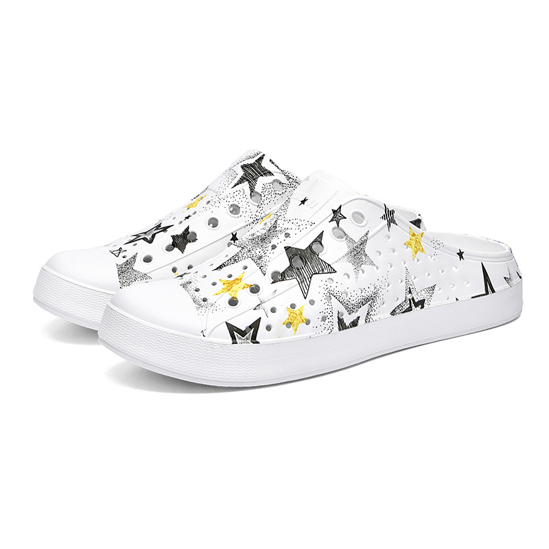 Sandale de vară unisex, respirante, cu partea superioară EVA și talpa EVA, talpă turnată prin injecție, antiderapante, design perforat, încălcare ușoară