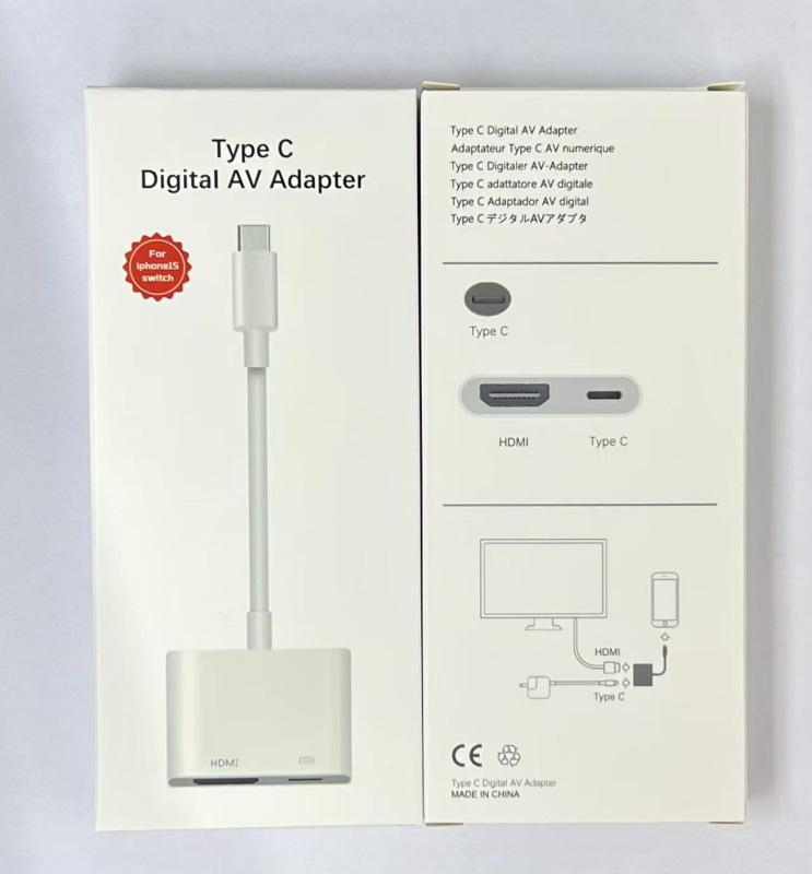 Type-C аудио адаптер кабел за слушалки и зареждане — двоен 3,5 мм цифров кабел, модел 303C, OEM/персонализирана марка; съвместим с различни устройства; музика и зареждане едновременно