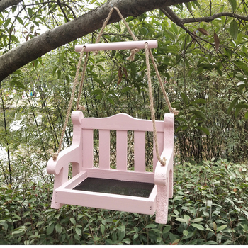 Εξωτερική ξύλινη ταΐστρα για πουλιά, με αυτόματο κρέμασμα, για μπαλκόνι ή κήπο