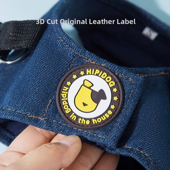 Denim prsluk s vodilicom za male pse