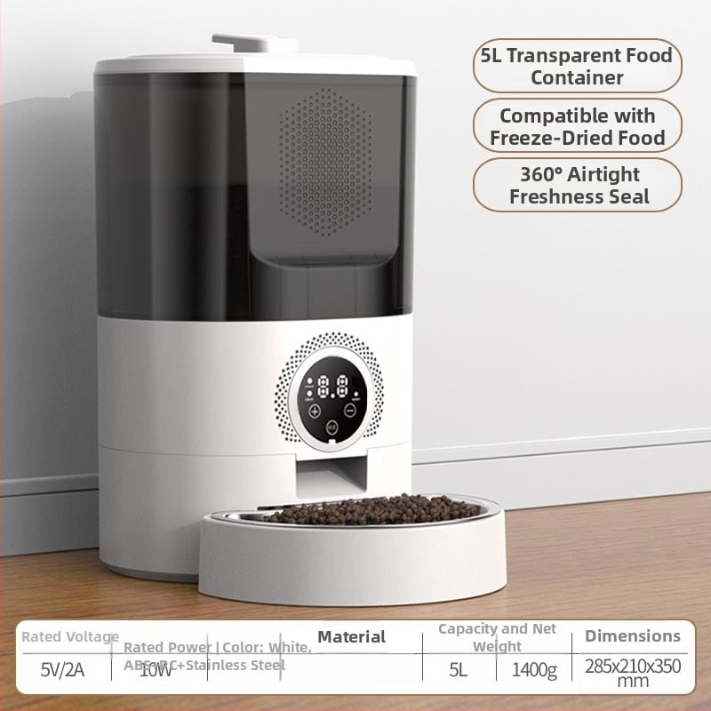 Αυτόματος ταϊστής γάτας με τηλεχειρισμό, προγραμματιζόμενες μερίδες, πλήρης εξοπλισμός ταΐσματος