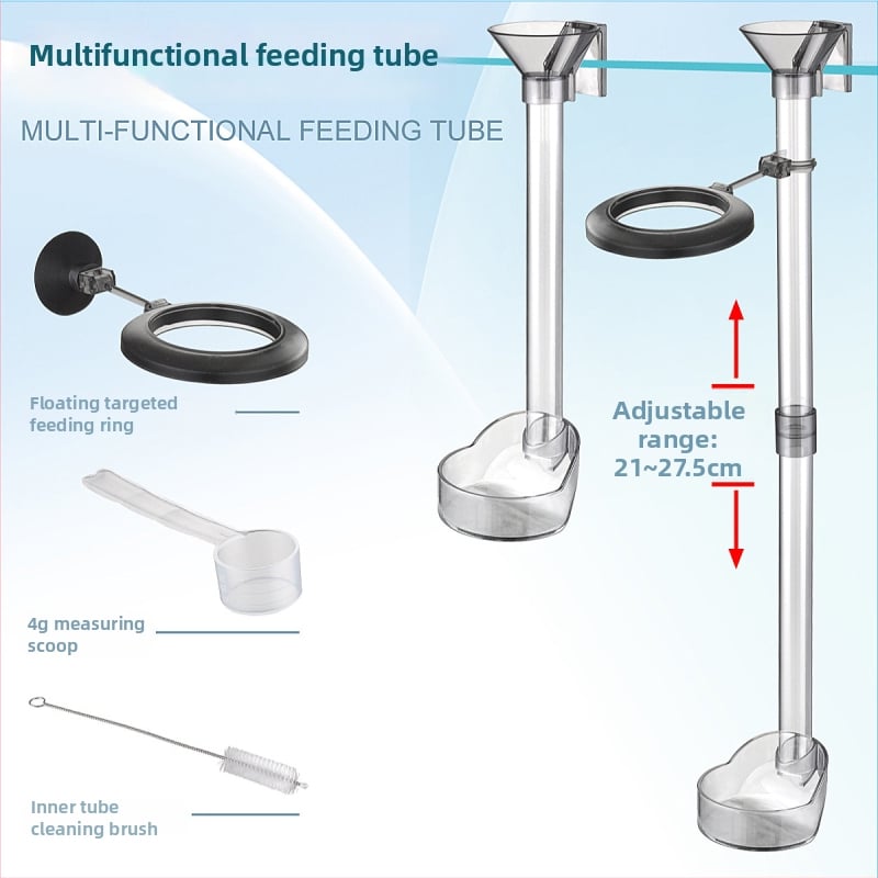 Σετ ταΐσματος ενυδρείου: δαχτυλίδι ταΐσματος και δοσομετρητής σωλήνας — πλαστικό, μάρκα Aquatic Craftsmen, 0,1 kg, σετ 96 τεμάχια