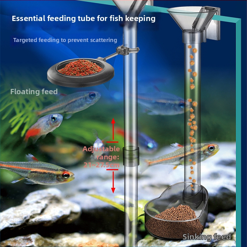 Σετ ταΐσματος ενυδρείου: δαχτυλίδι ταΐσματος και δοσομετρητής σωλήνας — πλαστικό, μάρκα Aquatic Craftsmen, 0,1 kg, σετ 96 τεμάχια