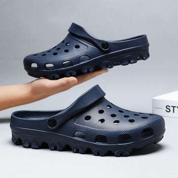 Sandale pentru bărbați din EVA, vârf închis, impermeabile, stil plajă, vară