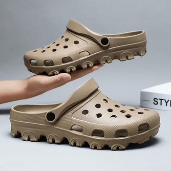 Sandale pentru bărbați din EVA, vârf închis, impermeabile, stil plajă, vară