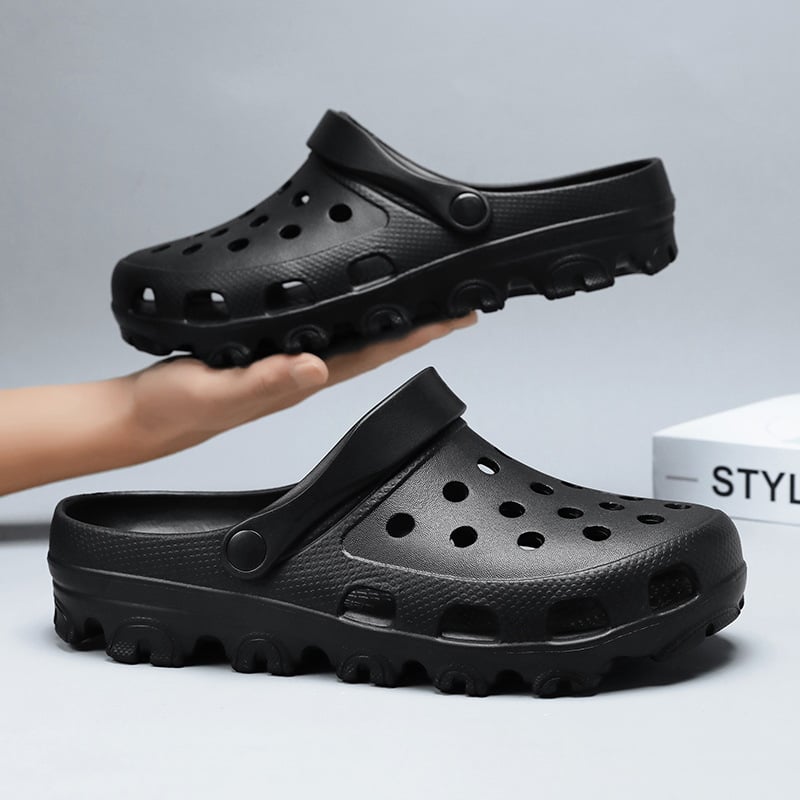 Sandale pentru bărbați din EVA, vârf închis, impermeabile, stil plajă, vară