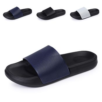 Férfi flip-flopok PVC felsőrésszel, EVA talppal, injektált talppal — kényelmes strandpapucs