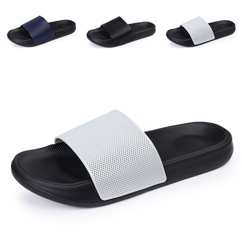 Férfi flip-flopok PVC felsőrésszel, EVA talppal, injektált talppal — kényelmes strandpapucs