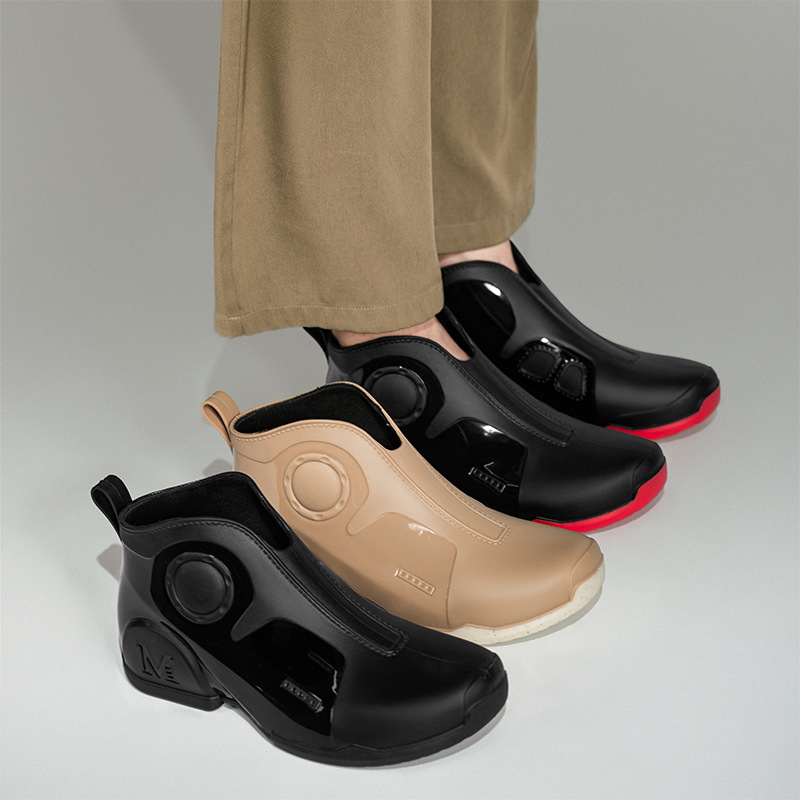 Ghete de ploaie, unisex PVC scurte, impermeabile, anti-derapare, ușoare, talpă PU