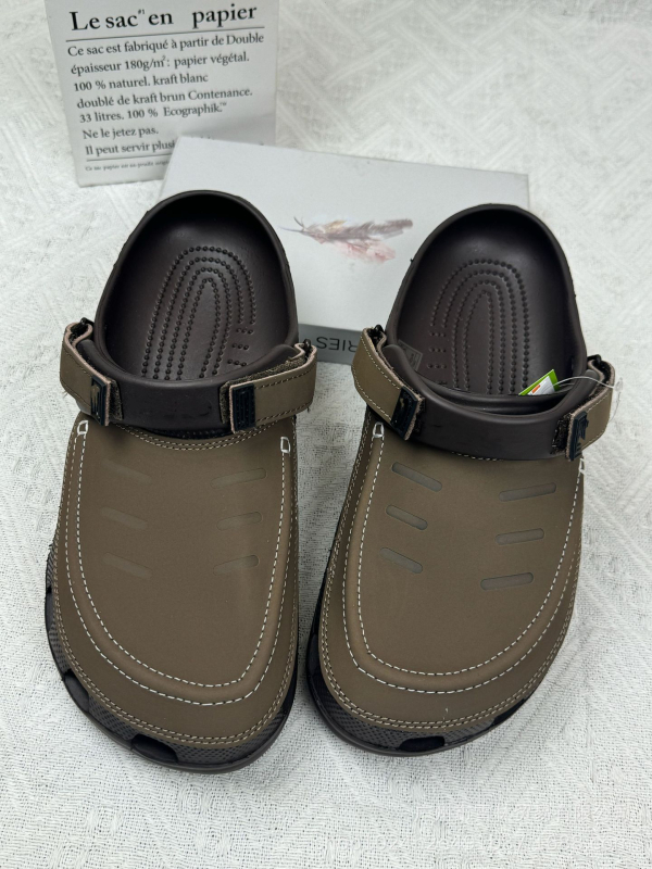 Férfiaknak készült EVA felső- és EVA talpú clogok, szarvasmarhából készült bőrfeldolgozás, 2024 tavasz, SGS tanúsítványozott