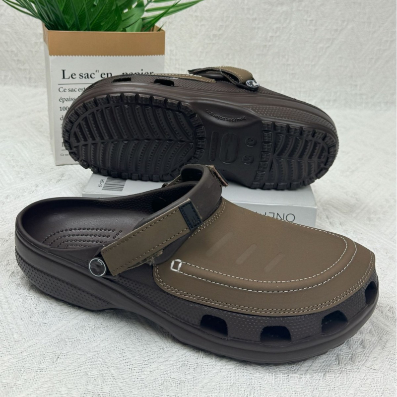 Férfiaknak készült EVA felső- és EVA talpú clogok, szarvasmarhából készült bőrfeldolgozás, 2024 tavasz, SGS tanúsítványozott