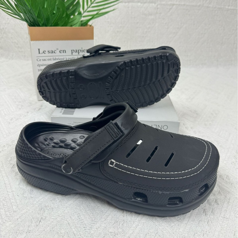 Férfiaknak készült EVA felső- és EVA talpú clogok, szarvasmarhából készült bőrfeldolgozás, 2024 tavasz, SGS tanúsítványozott