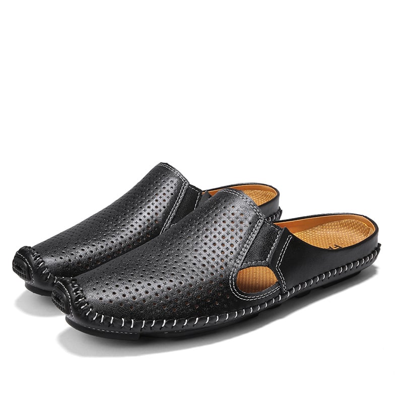 Férfi hátul nyitott papucs, gumitalppal, szabadidős stílus, 18–40 évesek, 2021 tavaszi megjelenés