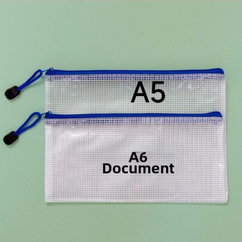PVC mrežasta torbica za dokumente sa zatvaračem, prozirna za račune i potvrde
