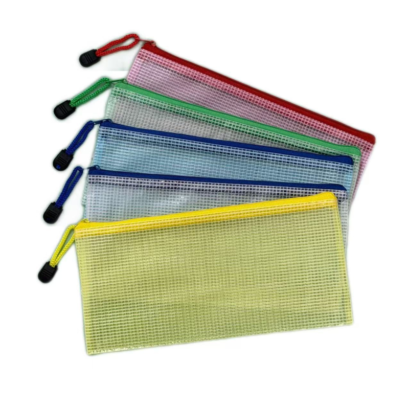 PVC mrežasta torbica za dokumente sa zatvaračem, prozirna za račune i potvrde