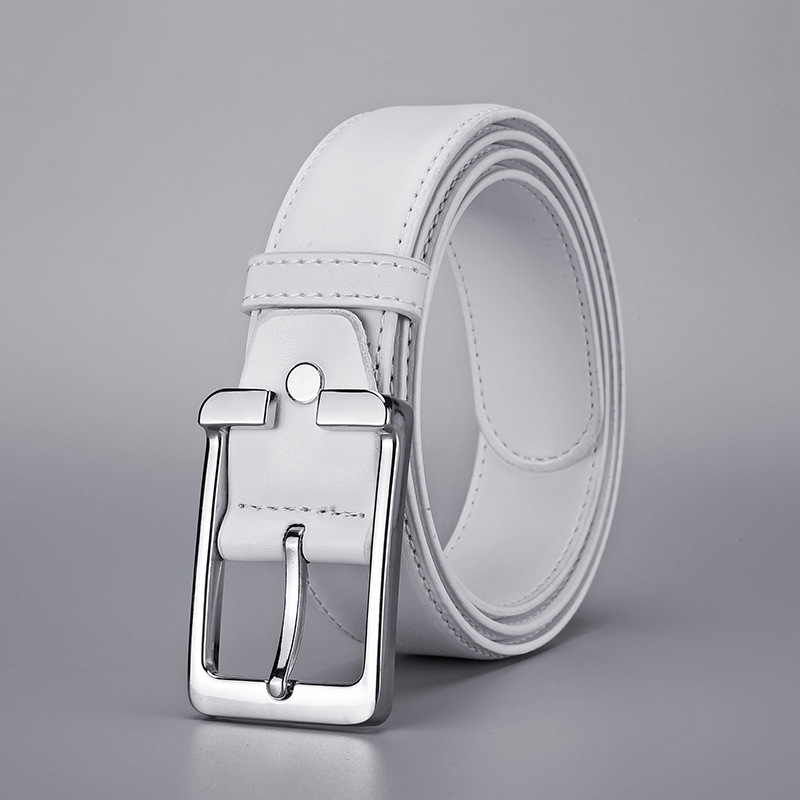 Férfi PU bőröv ötvözet csattal, négyzet alakú csattal, japán zárás, fiataloknak