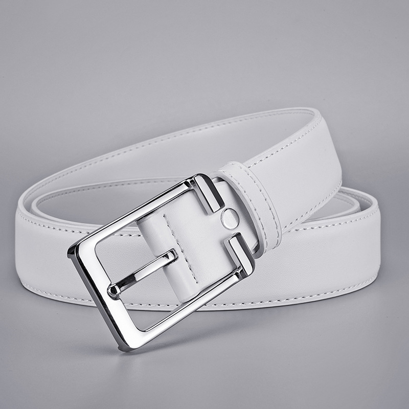 Férfi PU bőröv ötvözet csattal, négyzet alakú csattal, japán zárás, fiataloknak