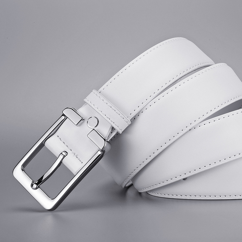 Férfi PU bőröv ötvözet csattal, négyzet alakú csattal, japán zárás, fiataloknak