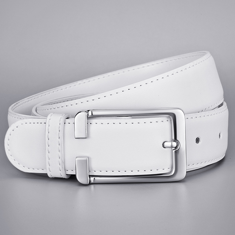 Férfi PU bőröv ötvözet csattal, négyzet alakú csattal, japán zárás, fiataloknak