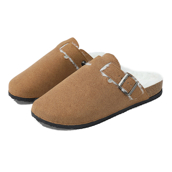 Papuci de iarnă pentru bărbați Slip-On, căptuiți cu fleece; partea superioară din imitation microfiber; talpă PVC