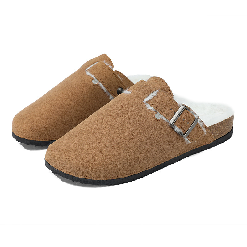 Papuci de iarnă pentru bărbați Slip-On, căptuiți cu fleece; partea superioară din imitation microfiber; talpă PVC