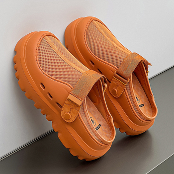 2025 Ljetne muške prozračne papuče za plažu s perforiranim dizajnom, casual slip-on