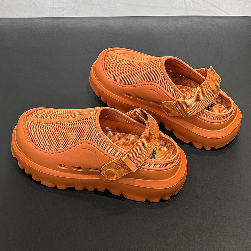 2025 Ljetne muške prozračne papuče za plažu s perforiranim dizajnom, casual slip-on