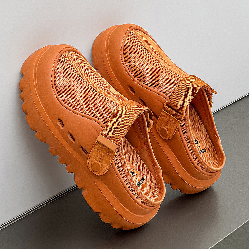 2025 Ljetne muške prozračne papuče za plažu s perforiranim dizajnom, casual slip-on