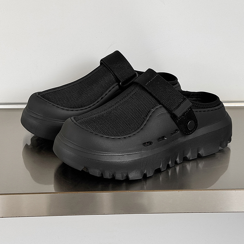 2025 Ljetne muške prozračne papuče za plažu s perforiranim dizajnom, casual slip-on