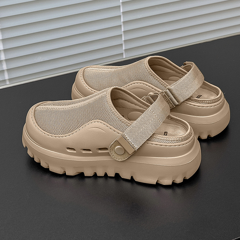 2025 Ljetne muške prozračne papuče za plažu s perforiranim dizajnom, casual slip-on