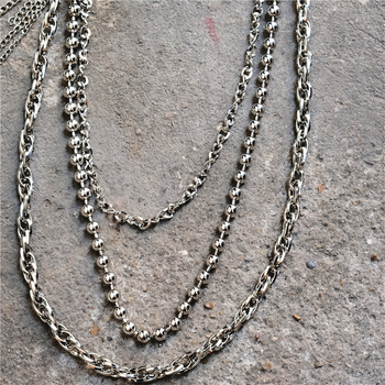 Lanac za struk – metalni, hip-hop stil, s jednim krugom pojasa, duljina 60–80 cm