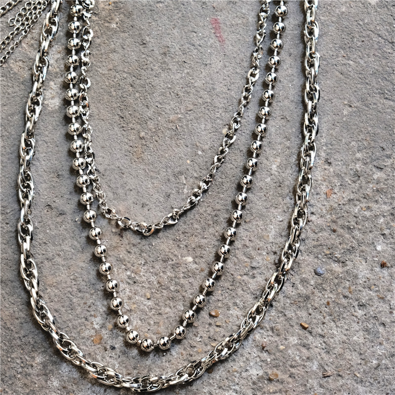 Lanac za struk – metalni, hip-hop stil, s jednim krugom pojasa, duljina 60–80 cm