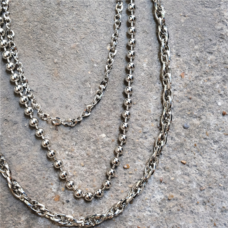 Lanac za struk – metalni, hip-hop stil, s jednim krugom pojasa, duljina 60–80 cm