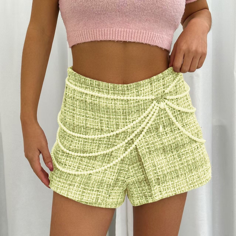 Derékszalag gyöngyökkel, állítható, szövött réz dizájn, 80–100 cm hosszú