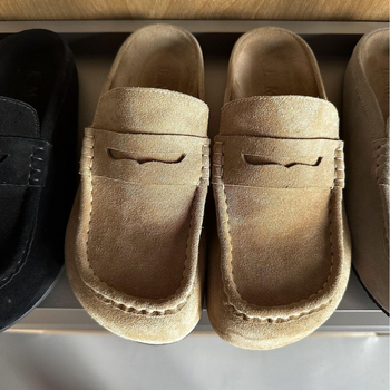 MADEEXTREME muški slip-on loaferi od velura, casual stil, gornji dio od kože prvog sloja, gumeni potplat, povećanje visine, zatvaranje jednim pokretom, ljeto 2025