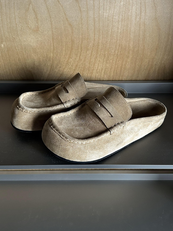 MADEEXTREME muški slip-on loaferi od velura, casual stil, gornji dio od kože prvog sloja, gumeni potplat, povećanje visine, zatvaranje jednim pokretom, ljeto 2025