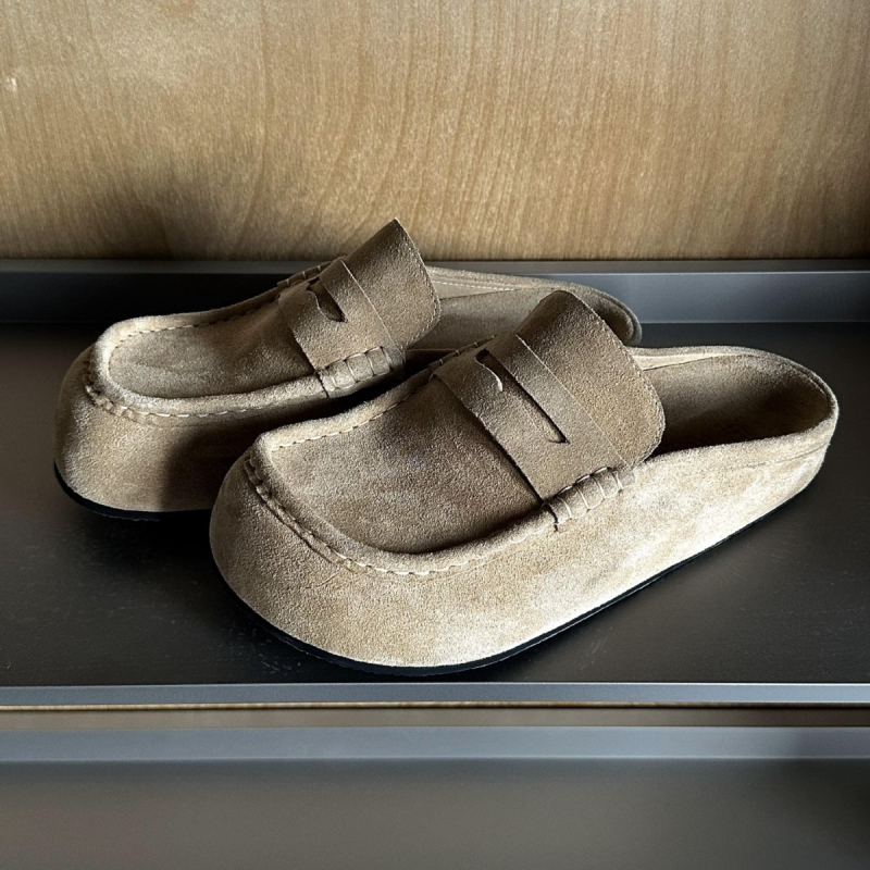 MADEEXTREME muški slip-on loaferi od velura, casual stil, gornji dio od kože prvog sloja, gumeni potplat, povećanje visine, zatvaranje jednim pokretom, ljeto 2025