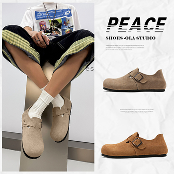 Baokang pantofi loafer slip-on pentru bărbați – partea superioară din microfibră, talpă EVA, închidere din cauciuc, lansare vară 2025