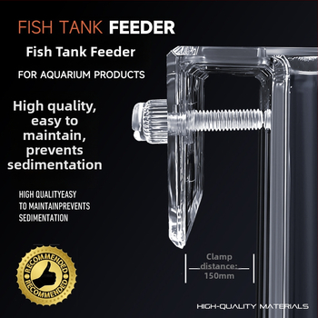 Επιτοίχιος αυτόματος τροφοδότης ψαριών με διαφανές σωληνάκι τροφοδότησης, ακρυλική κατασκευή, μοντέλο 1002339479