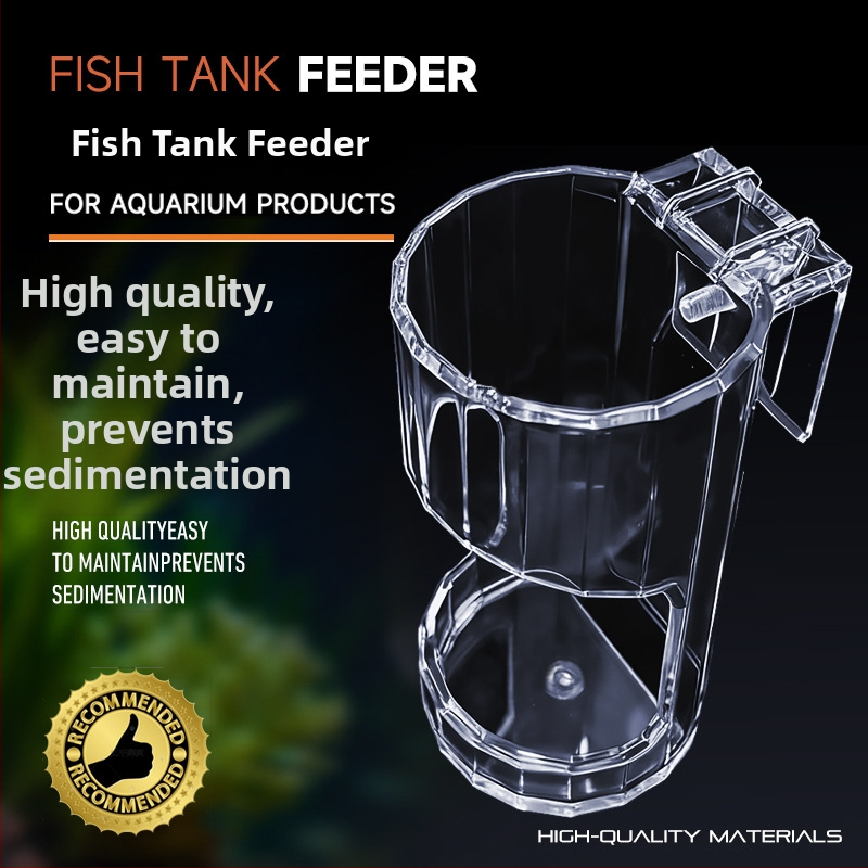 Επιτοίχιος αυτόματος τροφοδότης ψαριών με διαφανές σωληνάκι τροφοδότησης, ακρυλική κατασκευή, μοντέλο 1002339479