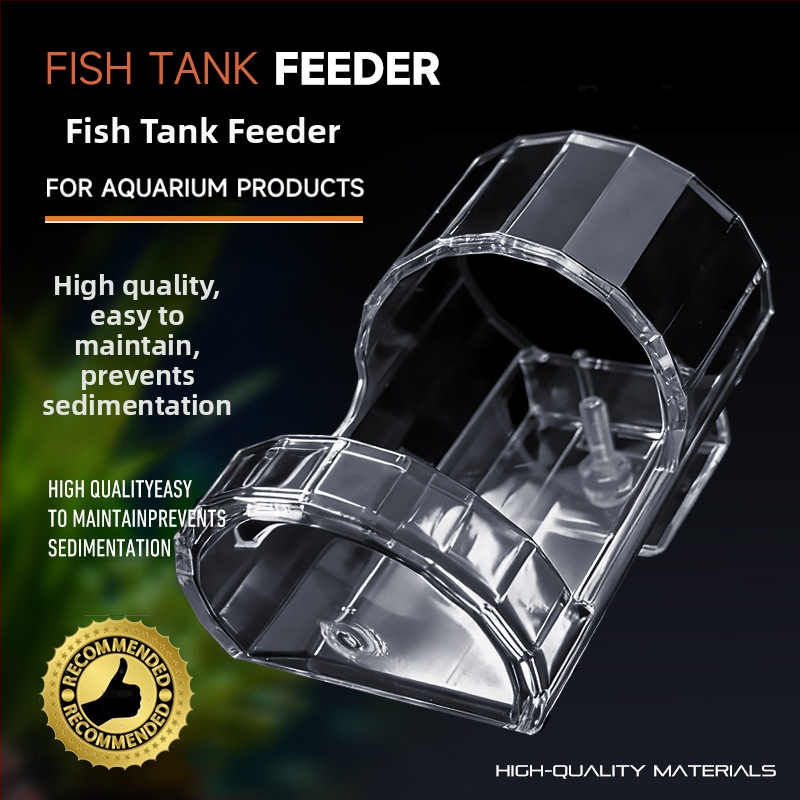 Επιτοίχιος αυτόματος τροφοδότης ψαριών με διαφανές σωληνάκι τροφοδότησης, ακρυλική κατασκευή, μοντέλο 1002339479